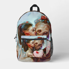 Whimsikische Alien Romance Bedruckter Rucksack