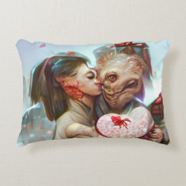 Whimsikische Alien Romance Dekokissen