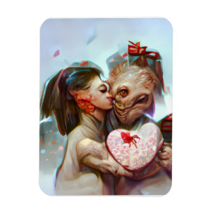 Whimsikische Alien Romance Magnet