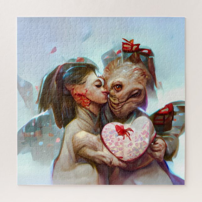 Whimsikische Alien Romance Puzzle (Vertikal)