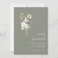 Whimsikische Wildblume Bouquet weiden in einem