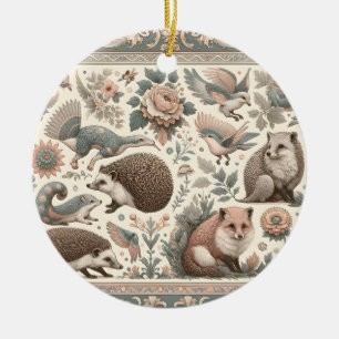Whimsikischer Igel Haven: Viktorianisch Keramik Ornament