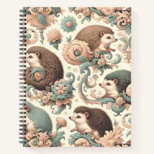 Whimsikischer Igel Haven: Viktorianisch Notizbuch