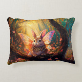 Whimsikisches Hasen in einem verzauberten Wald Dekokissen