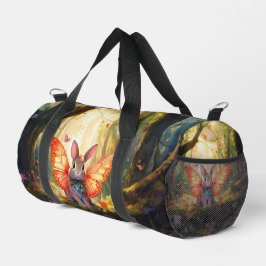 Whimsikisches Hasen in einem verzauberten Wald Duffle Bag