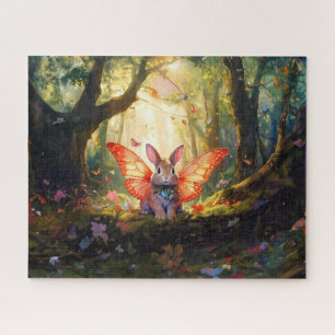 Whimsikisches Hasen in einem verzauberten Wald Puzzle
