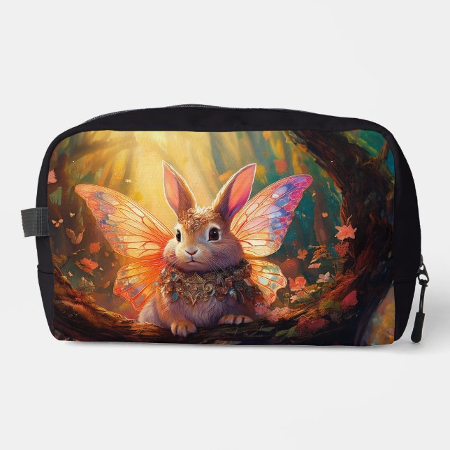 Whimsikisches Hasen in einem verzauberten Wald Waschbeutel (Vorderseite)