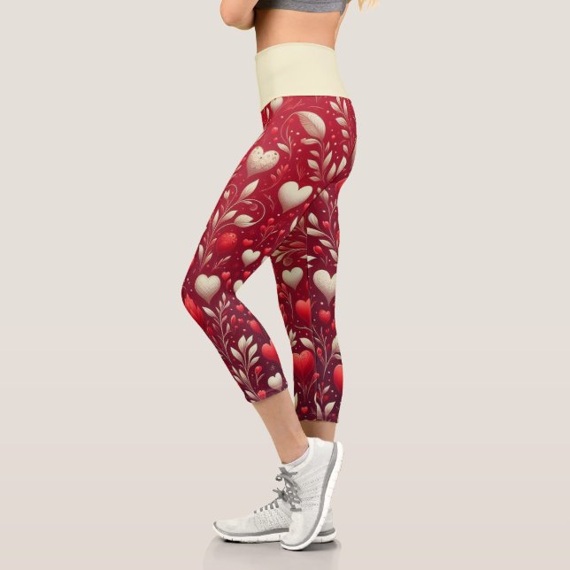 Whimsikisches Herz und Blätter Leggings (Links)