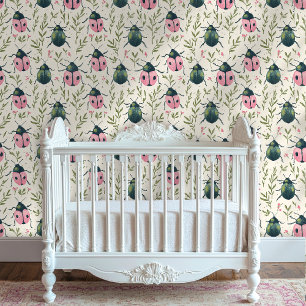 Whimsikkäfer und Botanischer Peel-and-Stick Tapete