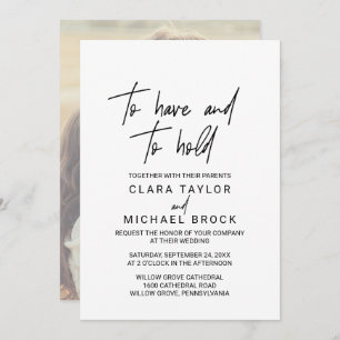 Whimsikkalligraphie   Hochzeit der Fotos Einladung