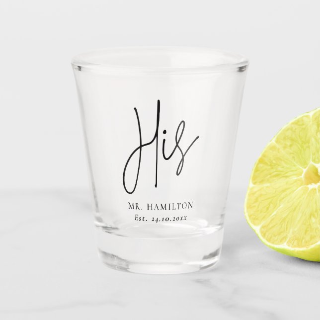 Whimsikkalligraphie sein Geschenkgrotte Schnapsglas (Vorderseite)