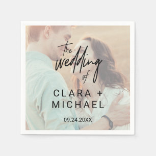 Whimsikkalligraphie Verblassene Hochzeit von Fot Serviette