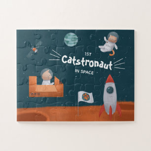 Whimsikkatstronaut im Weltraum, Katzen auf Mars, S Puzzle