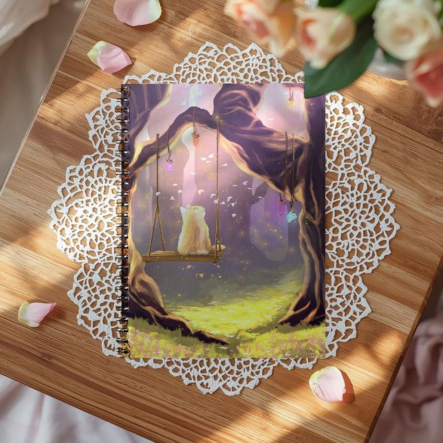 Whimsikkatze auf einem Swing-Notebook Notizblock (Von Creator hochgeladen)