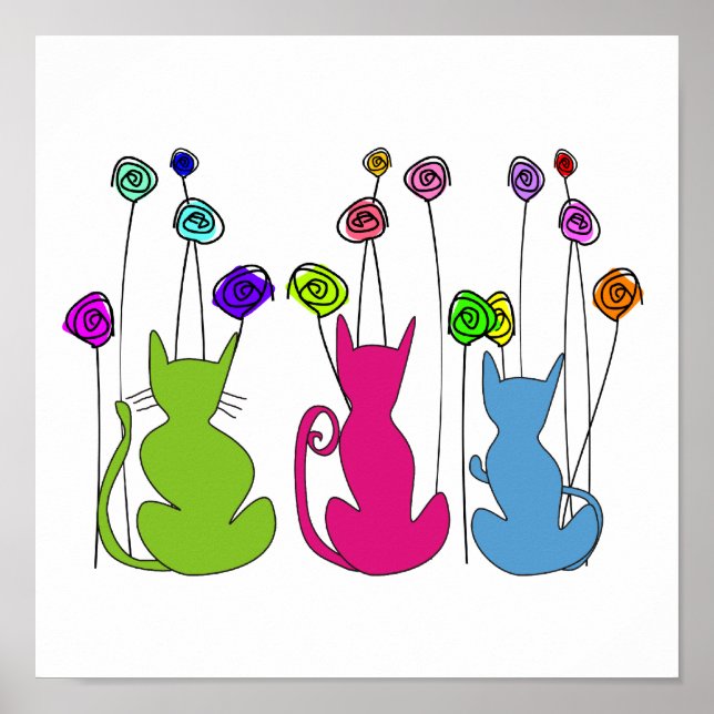 Whimsikkatzen Gerahmte Kunst Poster (Vorne)
