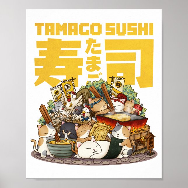 Whimsikkatzen Tamago Sushi Workshop Poster (Vorne)