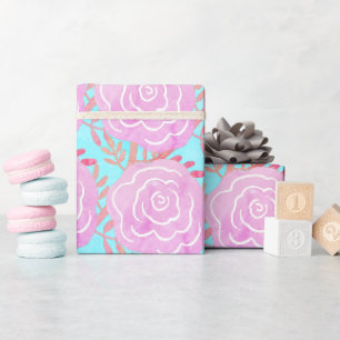 Whimsikkühne farbige Rose Geschenkpapier