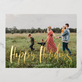 Whimsikskript Foto Happy Ferienkarte Folie Einladungspostkarte