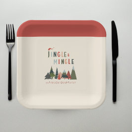 Whimsikum | Weihnachtspapier-Platte für Party Pappteller