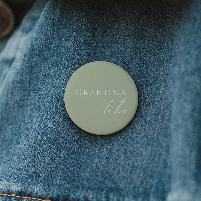 Whimsisage Green Baby Dusche Oma zu sein Button (Von Creator hochgeladen)