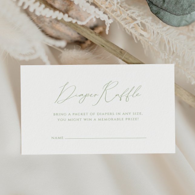 Whimsisage Green Baby Dusche Windelwanne Windelwan Begleitkarte (Von Creator hochgeladen)