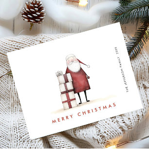 Whimsisch Minimalistisch Weihnachtsfeiertag des We Postkarte