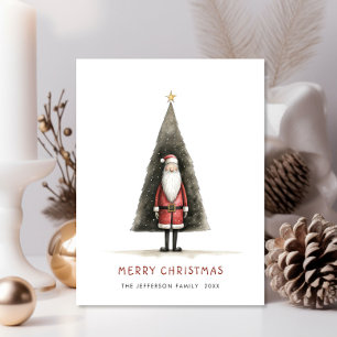 Whimsisch Minimalistisch Weihnachtsfeiertag des We Postkarte