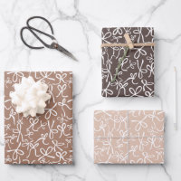 Whimsisch Niedlich Mocha Brown Bows Muster Girly G