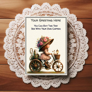 Whimsische alltägliche sentimentale Steampunk-Kuns Postkarte