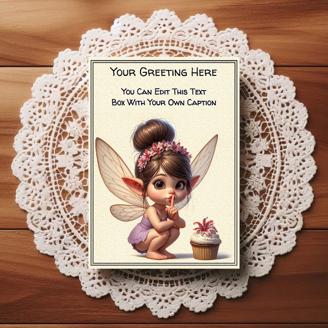 Whimsische Alltags-Sentiment-Geschichtenbuch-Fee Postkarte (Von Creator hochgeladen)