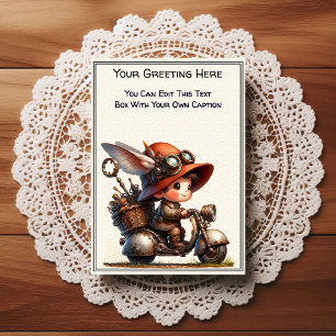 Whimsische Alltags-Sentiment-Steampunk-Kunst   Postkarte
