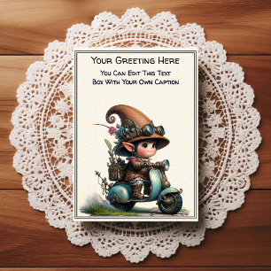 Whimsische Alltags-Sentiment-Steampunk-Kunst   Postkarte