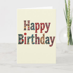 Whimsische Bday-Letter-Art-Karte Karte