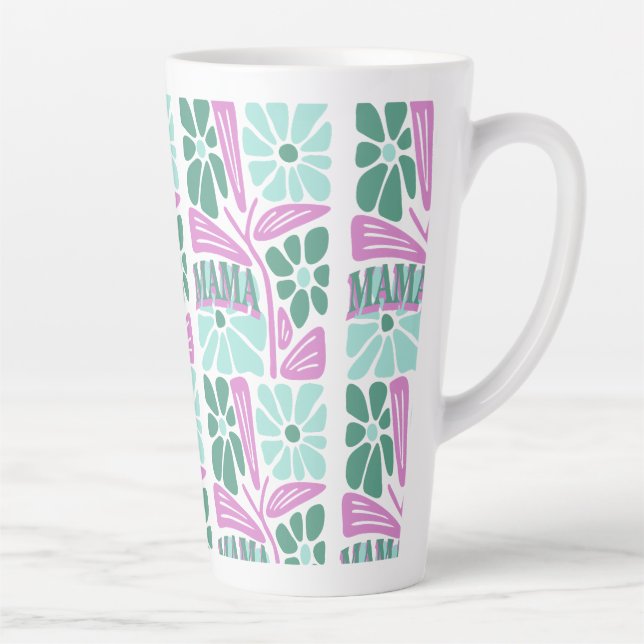 Whimsische Blumige Mama  Milchtasse (Rechts)