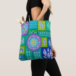 Whimsische Bohemian gemusterte Tote-Tasche