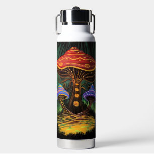 Whimsische bunte Pilz-Cottagecore-Magie Trinkflasche