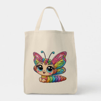 🦋Whimsische bunte Schmetterlingslarven-Kinder-Tra Tragetasche