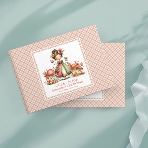 Whimsische Feen-Blumen-Mädchen-Geburtstags-Gästebu Gästebuch