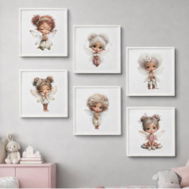 Whimsische Feen-Kinder-Wandkunst – Verzauberte Kin Fotofliesen Zum Abziehen Und Aufkleben