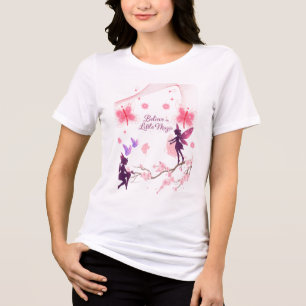 Whimsische Feen- und Schmetterlings-Blumenillustra Tri-Blend Shirt