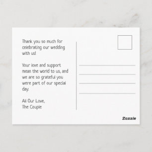 Whimsische Florale Aquarell-Hochzeit Postkarte