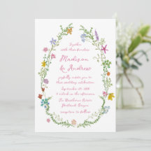 Whimsische Garten-Wildblumen-Hochzeit