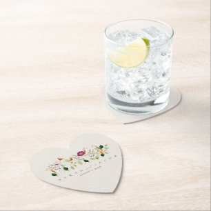 Whimsische Gartenhochzeit mit Wildblumen Untersetzer