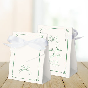 Whimsische handgezeichnete grüne Bridal Shower Geschenkschachtel