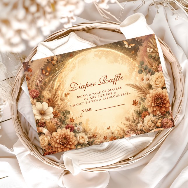 Whimsische Herbst-Boho-Windel-Raffle Begleitkarte (Von Creator hochgeladen)