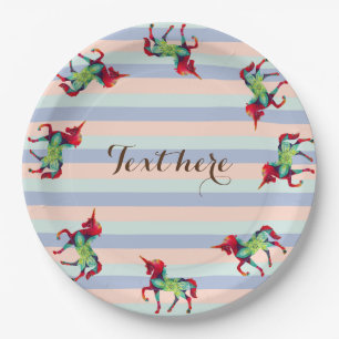 Whimsische Kinderparty - individuelle Papierplatte Pappteller