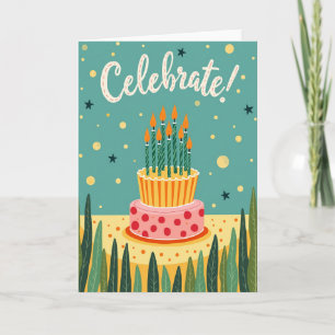Whimsische Kuchendesign-Karte Karte