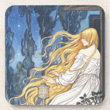 Whimsische Märchen Vintage Rapunzel Art Nouveau