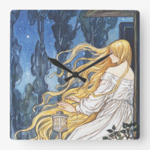 Whimsische Märchen Vintage Rapunzel Art Nouveau