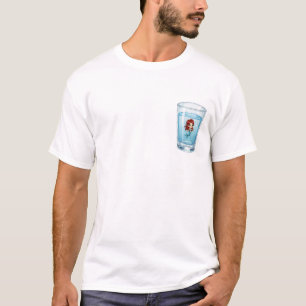 Whimsische Meerjungfrau in einem Glas T-Shirt